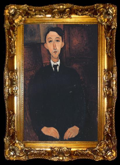 framed  Amedeo Modigliani Portrait of the Painter Manuel Humbert (mk39), ta009-2